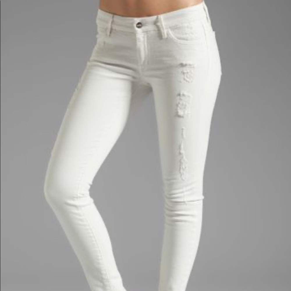 Koral off white distressed skinny jeans